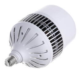 huge white light bulb isolated on white background
