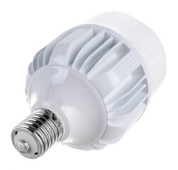 huge white light bulb isolated on white background
