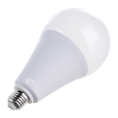 huge white light bulb isolated on white background
