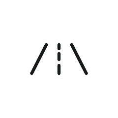Road vector icon. Highway flat sign design. Asphalt road symbol pictogram. UX UI icon