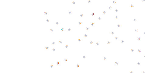 sparkling Christmas confetti falling isolated on white. magic shining flying stars glitter backdrop, sparkle border - png transparent