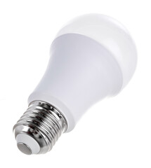 huge white light bulb isolated on white background