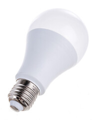 huge white light bulb isolated on white background