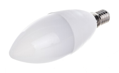 huge white light bulb isolated on white background