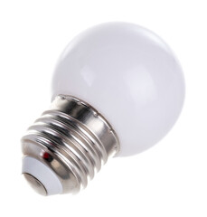 huge white light bulb isolated on white background