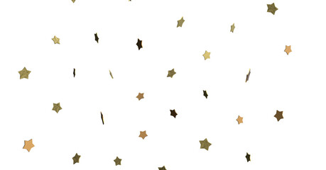 XMAS Stars - golden stars - (PNG transparent)