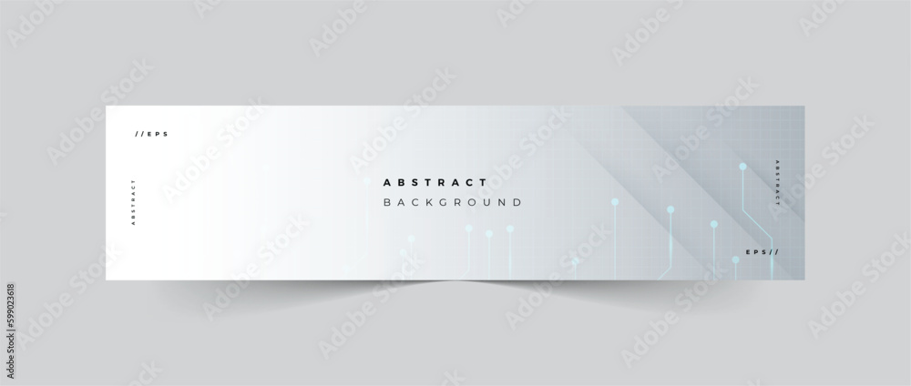 Canvas Prints linkedin banner technology white abstract background
