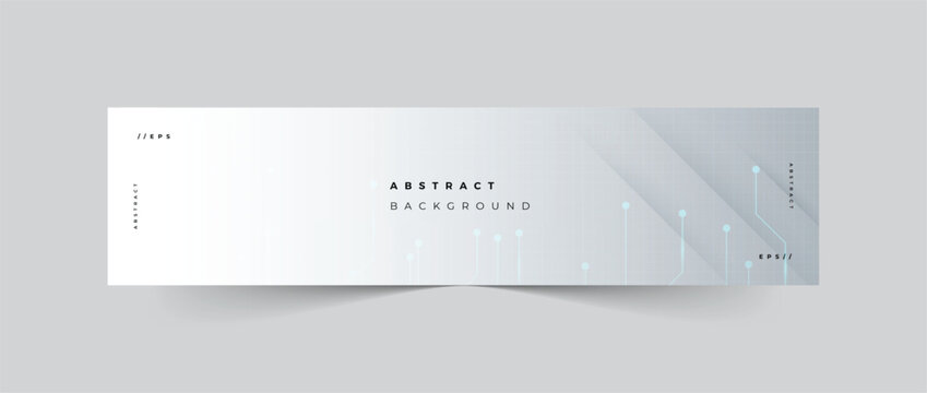 Linkedin Banner Technology White Abstract Background