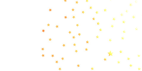 XMAS Banner with golden decoration. Festive border with falling glitter dust and stars.  - PNG transparent