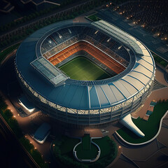 football stadium seen from above - IA generative