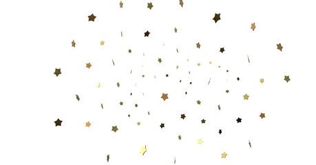 XMAS Stars - stars. Confetti celebration, Falling golden abstract decoration for party, birthday celebrate, (PNG transparent)