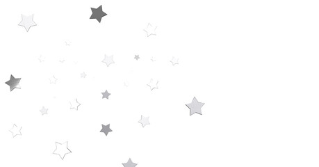 Silver star of confetti. - png transparent