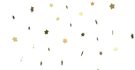 XMAS Stars - golden stars - (PNG transparent)