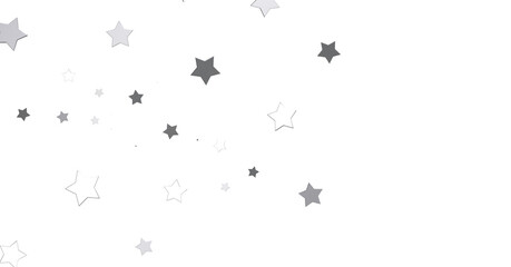 Fototapeta premium Silver star of confetti. - png transparent