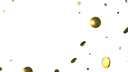 Glittering golden confetti png. Glittering golden confetti falls from above on transparent background. Celebrate festivals.