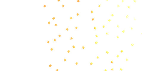 XMAS Banner with golden decoration. Festive border with falling glitter dust and stars.  - PNG transparent