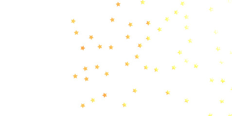 XMAS Banner with golden decoration. Festive border with falling glitter dust and stars.  - PNG transparent