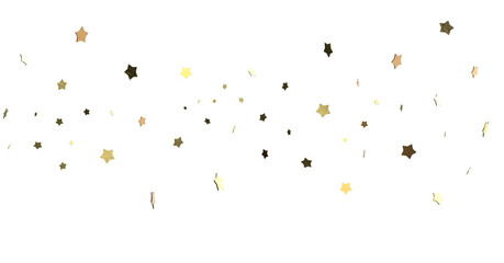 XMAS Stars - Banner with golden decoration. Festive border with falling glitter dust and stars.
