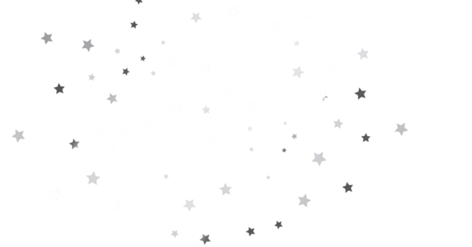 Group of silver stars isolated on white background. - png transparent