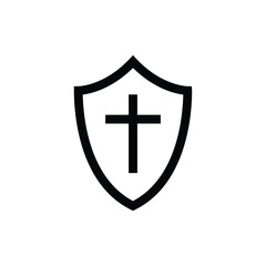 Obraz premium Antivirus icon. Guard symbol. Shield vector icon. Protection flat sign design. Anti virus shield pictogram. UX UI icon