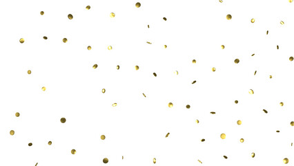 Glittering confetti on a transparent background. Holiday, birthday and Christmas decoration