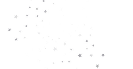 Group of silver stars isolated on white background. - png transparent