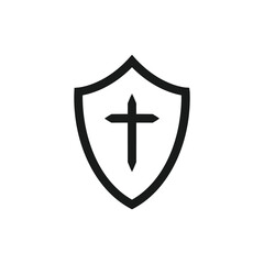 Antivirus icon. Guard symbol. Shield vector icon. Protection flat sign design. Anti virus shield pictogram. UX UI icon