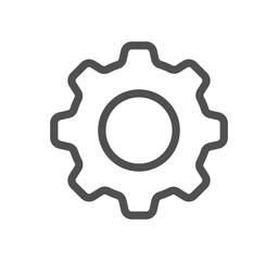 Gear related icon outline and linear vector.
