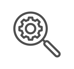 Gear related icon outline and linear vector.
