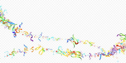 ribbon spiral confetti carnival color shine gift