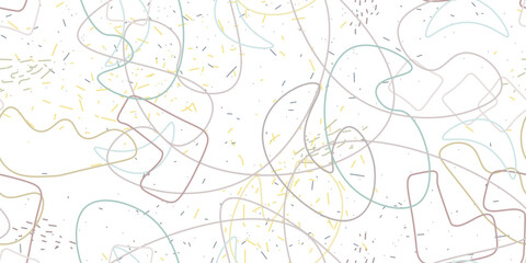 Chaotic Simple Seamless Pattern Textile One Line
