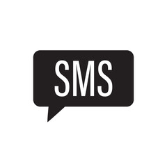 SMS vector icon. SMS bubble chat flat sign design. Message symbol pictogram. UX UI icon
