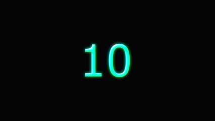 Abstract cyan  10 number  illustration