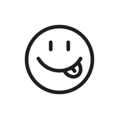 Smile vector icon. Emoji icon. Happy smile flat sign design. Smile face symbol pictogram. UX UI icon