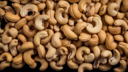 cashew nuts closeup banner background texture wallpaper