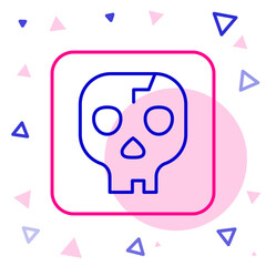 Line Archeology icon isolated on white background. Colorful outline concept. Vector