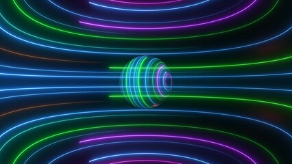 abstract beautiful neon line news background  illustration 