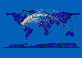 Vector Belize map, map of Belize for  emphasizing export, technology, trade and innovation. Enhance presentations and marketing materials. Ideal for businesses, entrepreneurs.