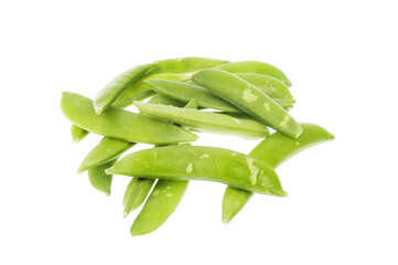 Sugar snap peas isolated