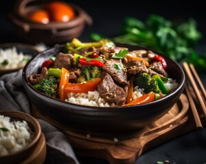 homemade beef stir-fry with juicy chunks of beef and a medley of crisp vegetables in a bright and flavorful sauce