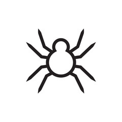 Spider vector icon. Insect flat sign design. Spider symbol pictogram. UX UI icon