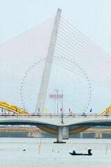Three Bridges, A Ferris Wheel and a River