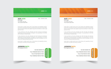 The Best Corporate Letterhead Template Design. Abstract vector layout background set. Flyer Layout with Geometric, poster flyer pamphlet brochure cover design layout space for photo background.