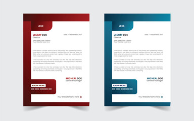 The Best Corporate Letterhead Template Design. Abstract vector layout background set. Flyer Layout with Geometric, poster flyer pamphlet brochure cover design layout space for photo background.