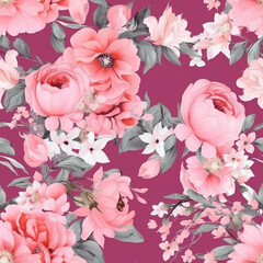pink floral radiance seamless backgrounds