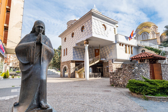 Skopje, Macedonia - 05.05.2023: The Memorial House of Mother Teresa in Skopje in Macedonia.
