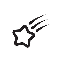 Star vector icon. Shooting star icon. Falling star flat sign design. UX UI icon
