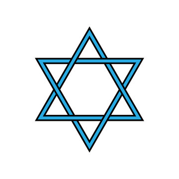star of david.Jewish Star of David.Symbol with simple design.Hanukkah
