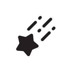 Star vector icon. Shooting star icon. Falling star flat sign design. UX UI icon