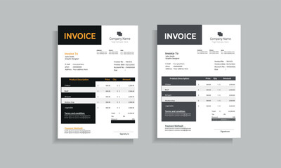 Simple creative modern invoice template design